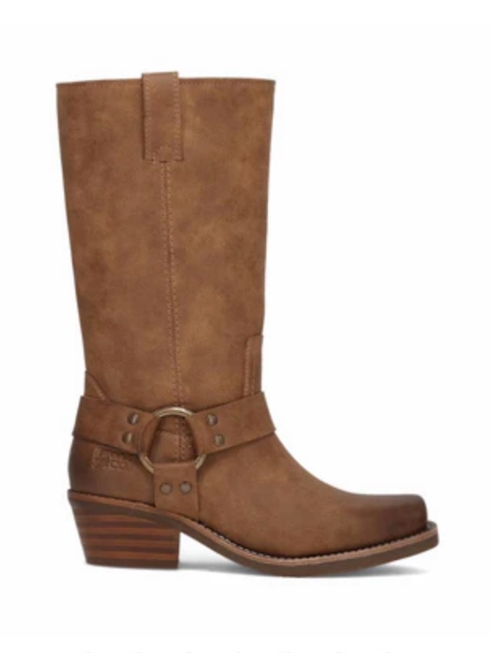 BNIB FRYE AND CO. Lorrie Harness 12 Tall Leather Boots in Tan